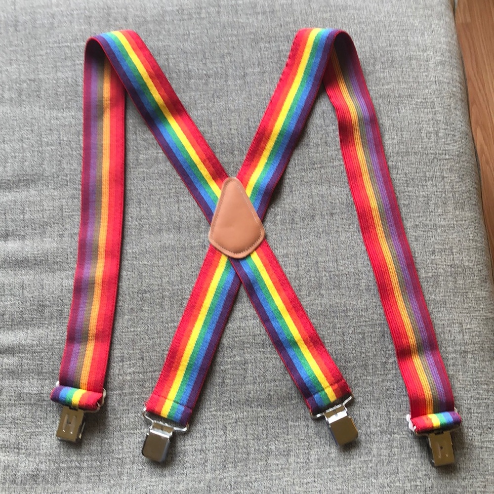 Rainbow suspenders **Pride Month**